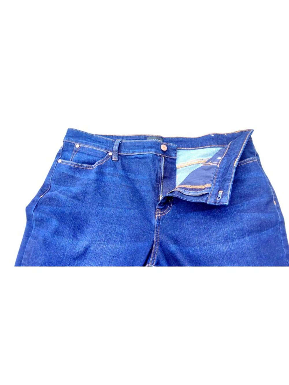 Talbots Women's Slim Ankle Jeans Size 16 Classic Fit Dark Wash Cotton Blend - Picture 7 of 11
